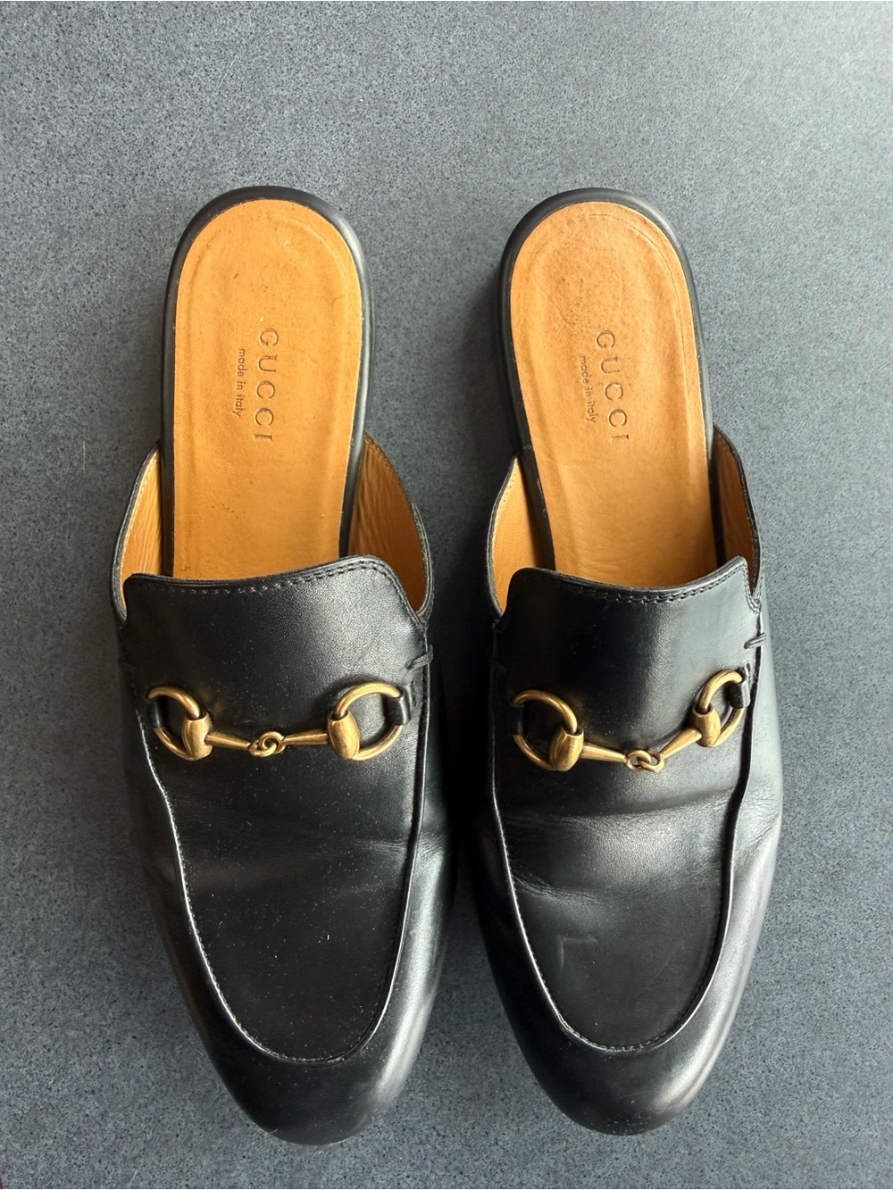 Gucci Black Leather Horsebit Mule Slip-On Loafers - Picture 3 of 7